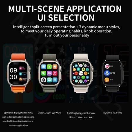 2025 Nova Série 8 Relógio T800 Ultra Smart Watch Esportivo Sem Fio À Prova D'água T800 Ultra2 MAX