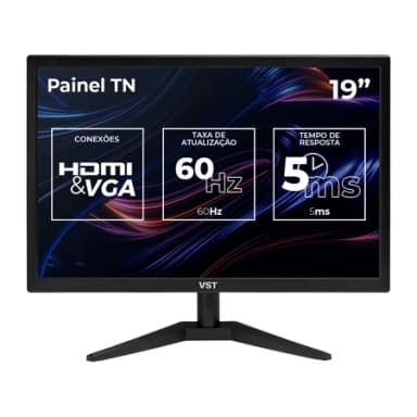 Monitor VST 19, 19 Pol, HD, 5ms, 60Hz, HDMI/VGA, VST-VST19-BL01