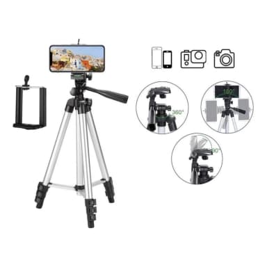 Tripé Universal Telescópico Com Nível Câmeras Celulares 1,02m Pronto Entrega Modelo 3110
